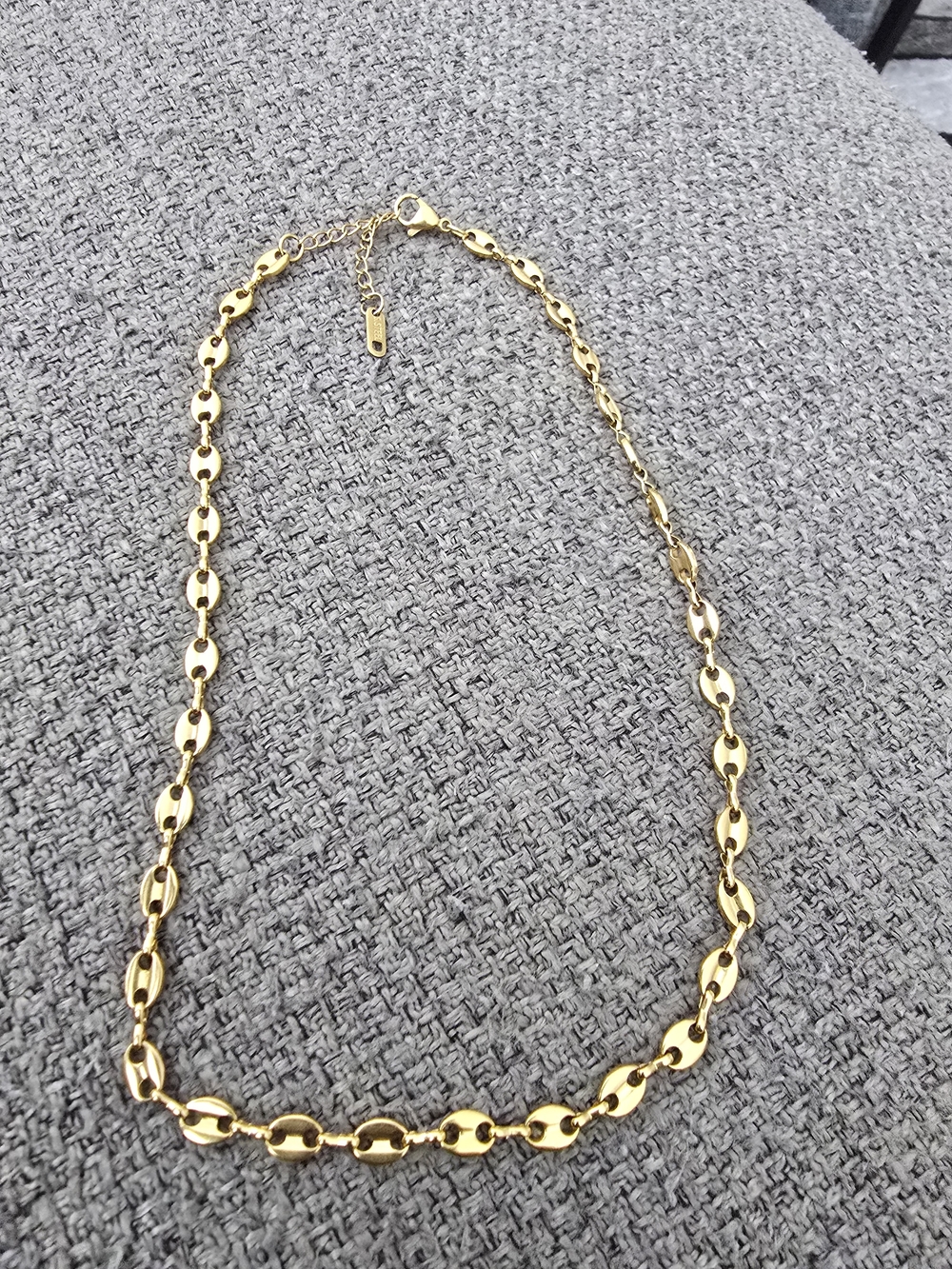 Gold-Tone Link Necklace - Women's Fashion Chain